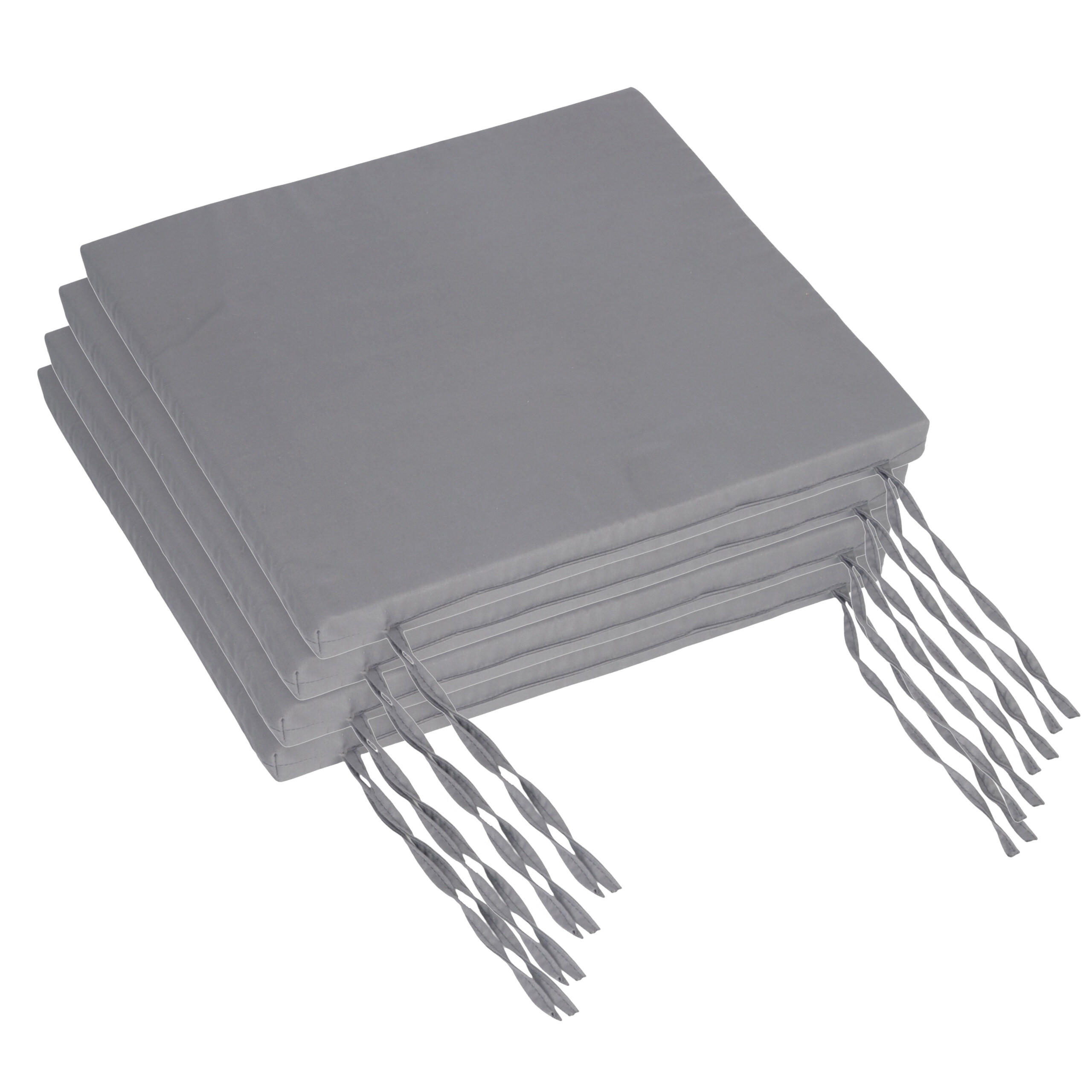 4XSTUHLKISSEN - Grau, Textil (40/40/3cm) - Relaxdays