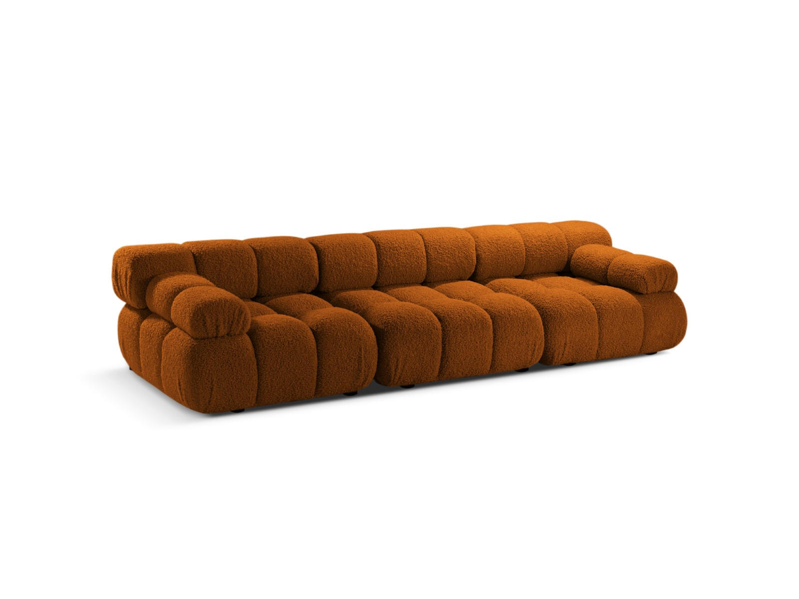 SOFA modular Bellis aus Boucle ziegelrot 3 Sitzplätze - Orange, Textil (94/70/282cm) - Micadoni