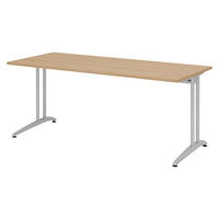 SCHREIBTISCH Serie-B 80/180/72 cm in Eichefarben - Eichefarben, Holzwerkstoff (80/180/72cm) - bümö