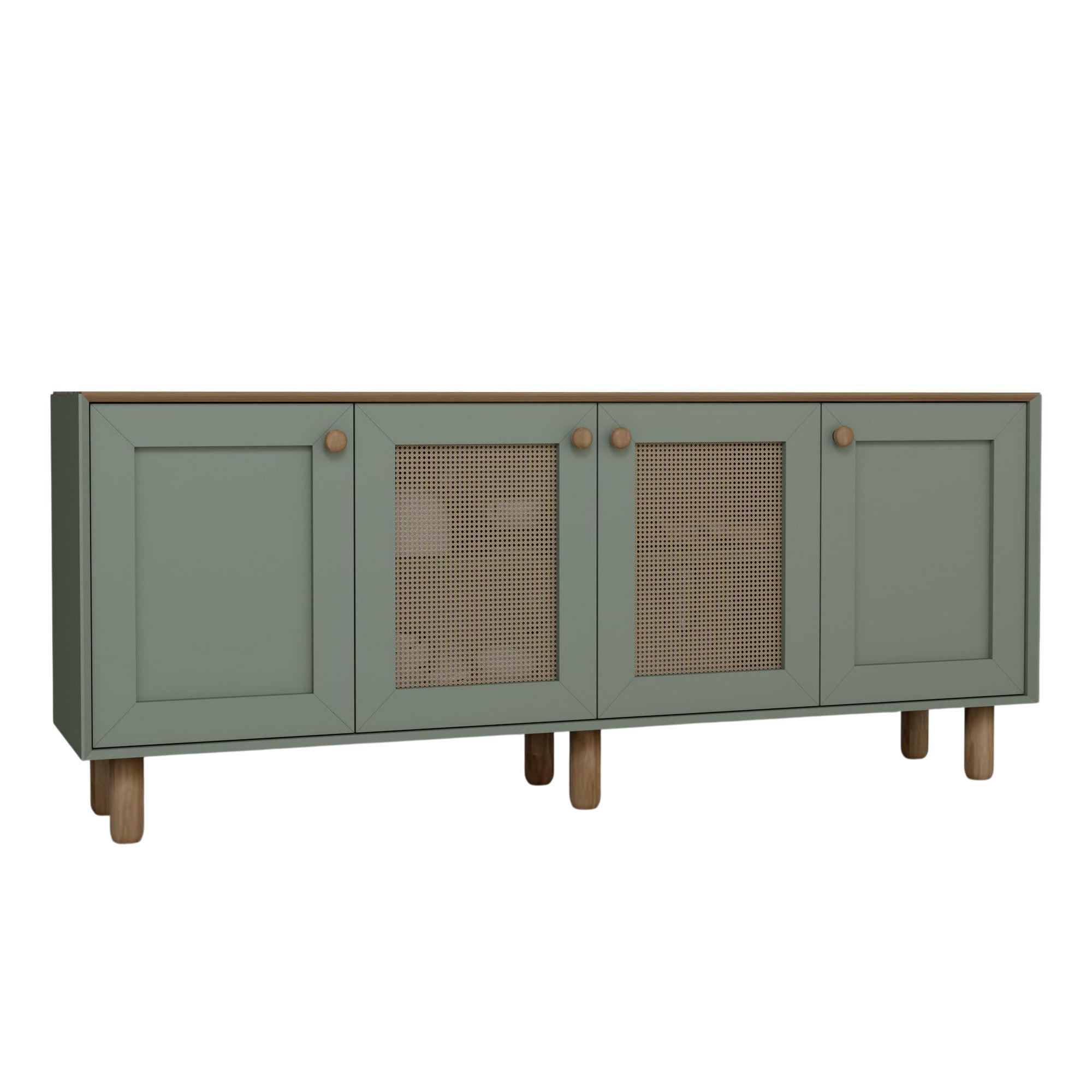 BUFFETSCHRANK bohemian Grün - Grün, Holz (40/75/180cm) - Habitat Garten