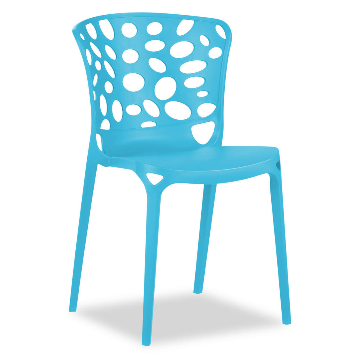 GARTENSTUHL 4er-Set Kunststoff Blau - Blau, Kunststoff (47/83/47cm) - Homestyle4u