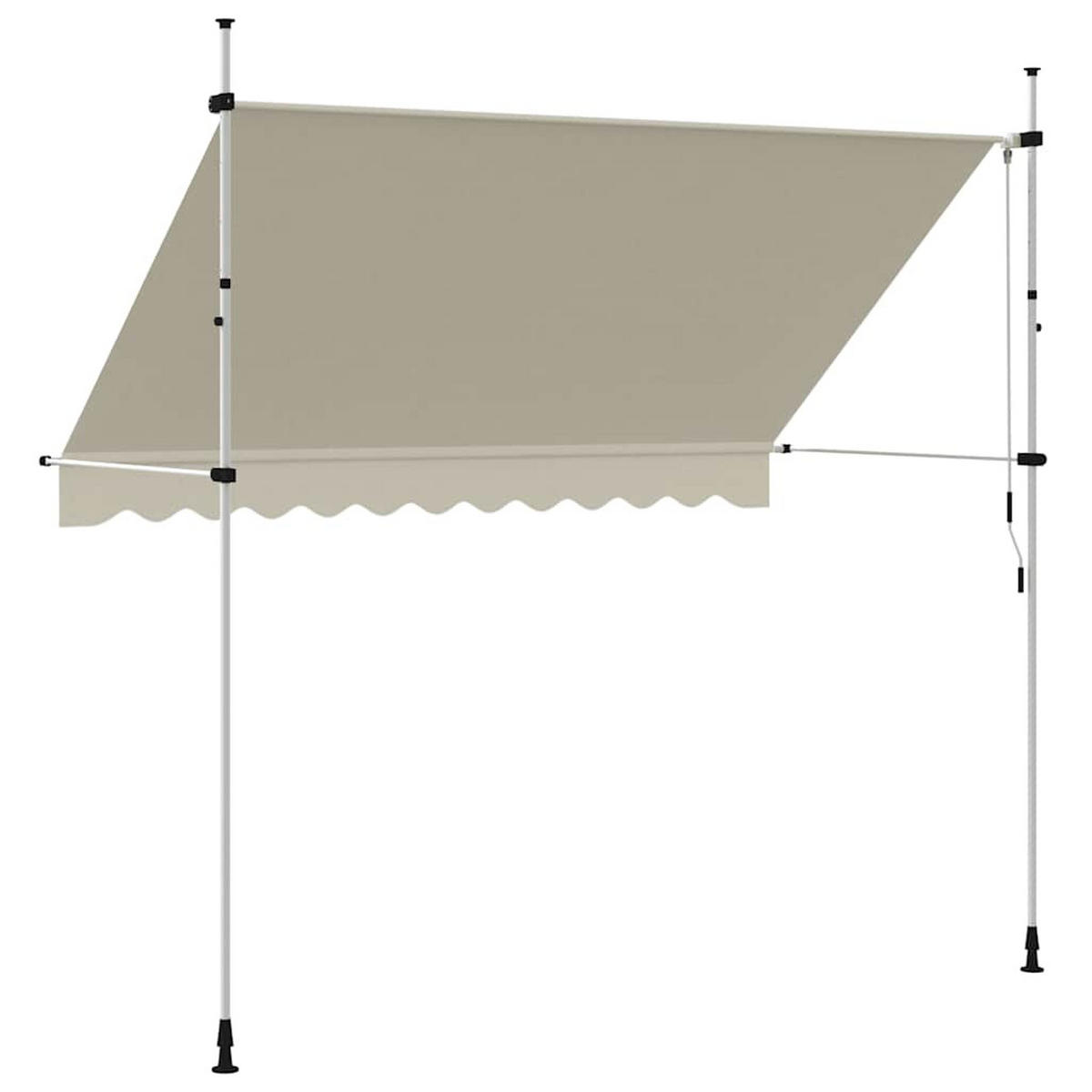 MARKISE Einziehbare Handbetrieben 300 Cm Cremeweiss - Creme, Textil (120/300cm) - vidaXL