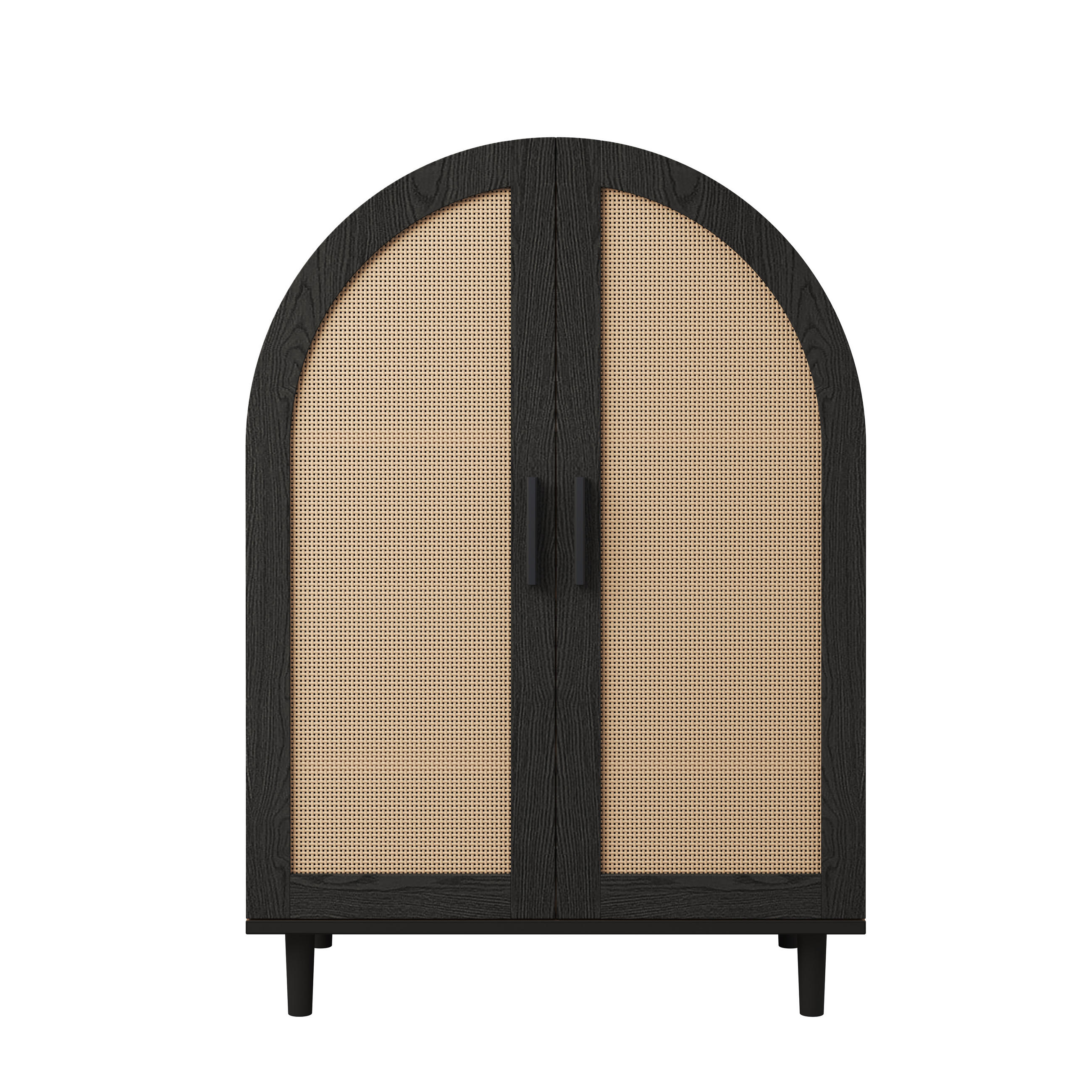 SIDEBOARD Naturfarben und Schwarz 70/40/100 cm - Naturfarben, Holzwerkstoff (70/100/40cm) - PANGIVO