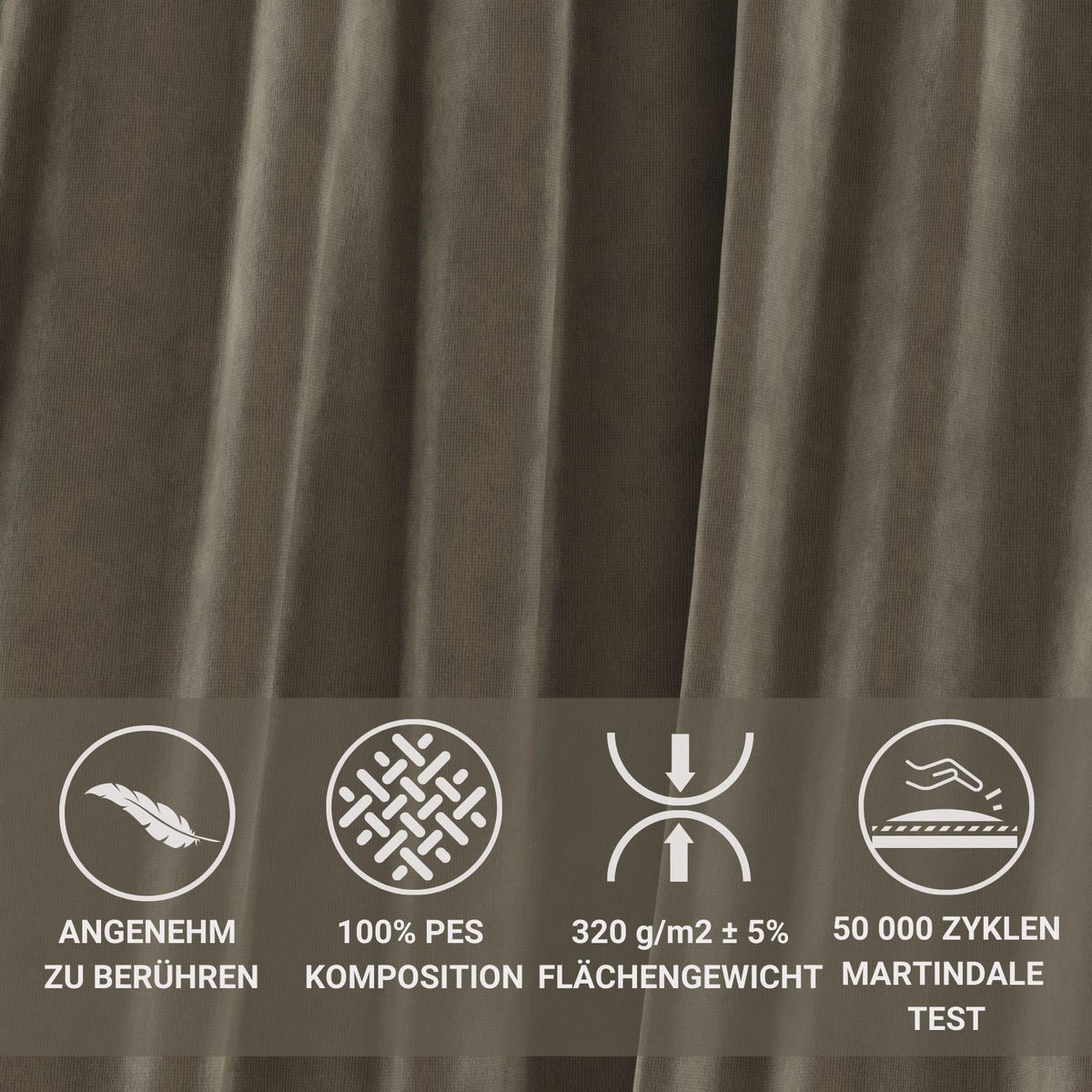 BOXSPRINGBETT Ava Taupe 140/200 cm - Taupe/Schwarz, Holz/Holzwerkstoff (140/200cm) - Maison de Reve