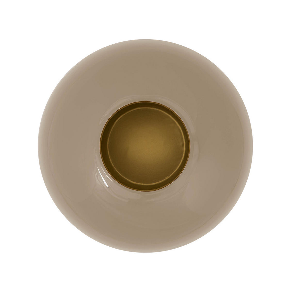 VASE Metal khaki 32 cm - Sandfarben, Metall (31cm) - Pip Studio