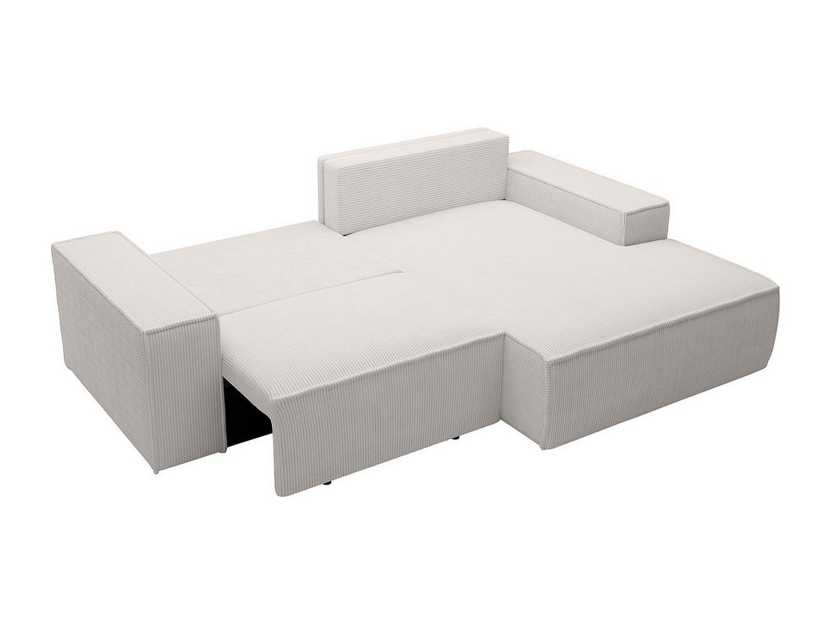 SCHLAFSOFA - 3 Personen-Sitzer - Samt - Beige - - Beige, Textil (240/85/167cm) - Vente-Unique