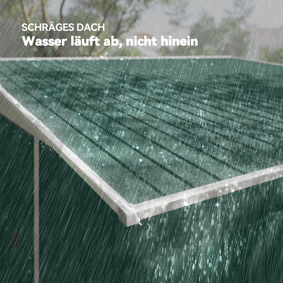 GERÄTEHAUS aus Verzinkter Stahl, Grün - Grün, Metall (345/201/280cm) - Outsunny