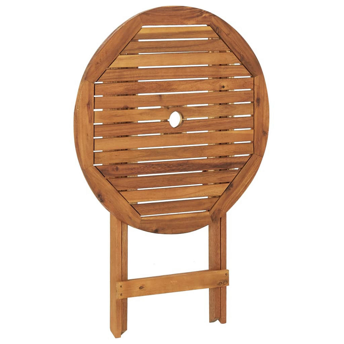 GARTEN-ESSGRUPPE 3-teilig Klappbar Massivholz Akazie - Braun, Holz - vidaXL