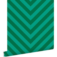 TAPETE Zickzackmuster 50 x 900 cm - Grün, Papier (50/900cm) - ESTAhome