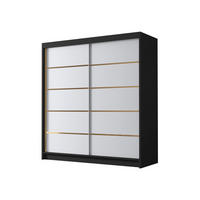 SCHIEBETÜRENSCHRANK Bali IV - Goldfarben, Holzwerkstoff/Metall (180/215/58cm) - MIRJAN24
