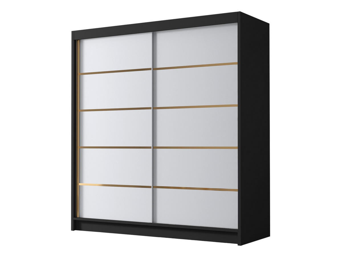 SCHIEBETÜRENSCHRANK Bali IV - Goldfarben, Holzwerkstoff/Metall (180/215/58cm) - MIRJAN24