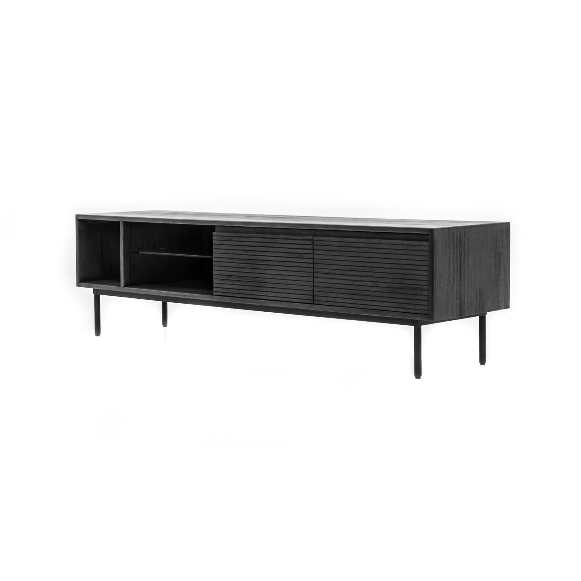 TV-LOWBOARD CAPELLA Grau 130x45x50 cm - Grau, Holz (130/50/45cm) - FURNLUX