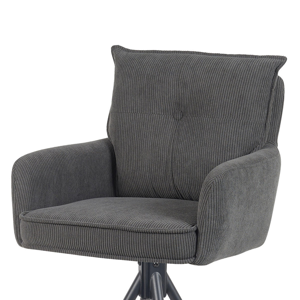 BARHOCKER Nila 2er-Set - Anthrazit/Schwarz, Textil/Metall (55/102/58cm) - DUBI Möbel