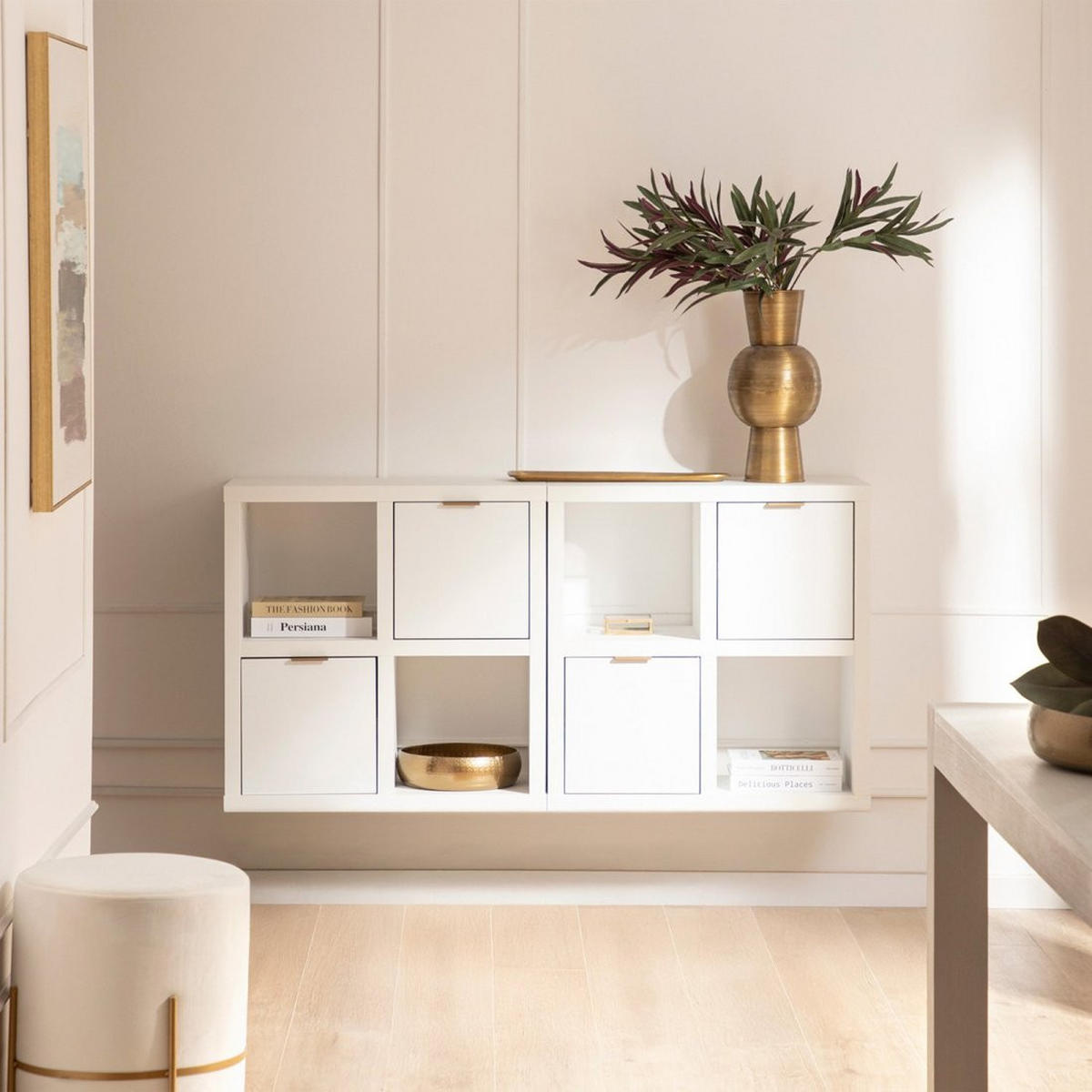 KOMMODE Aleni Weiß 70 cm x 70 cm - Weiß, Holzwerkstoff (70/70/32cm) - Klast Home