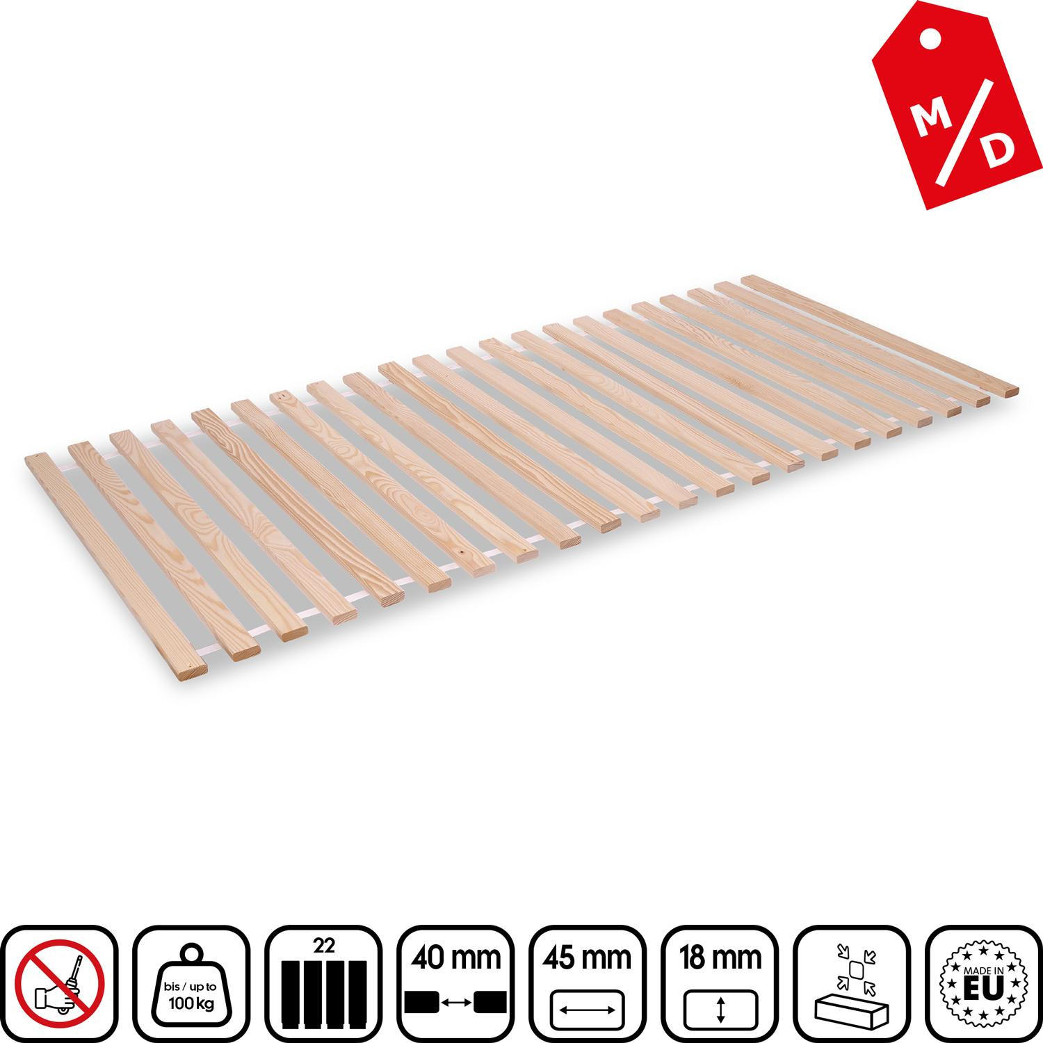 LATTENROST R22 100x200 cm - Weiß, Textil (100/200cm) - Matratzen Discount