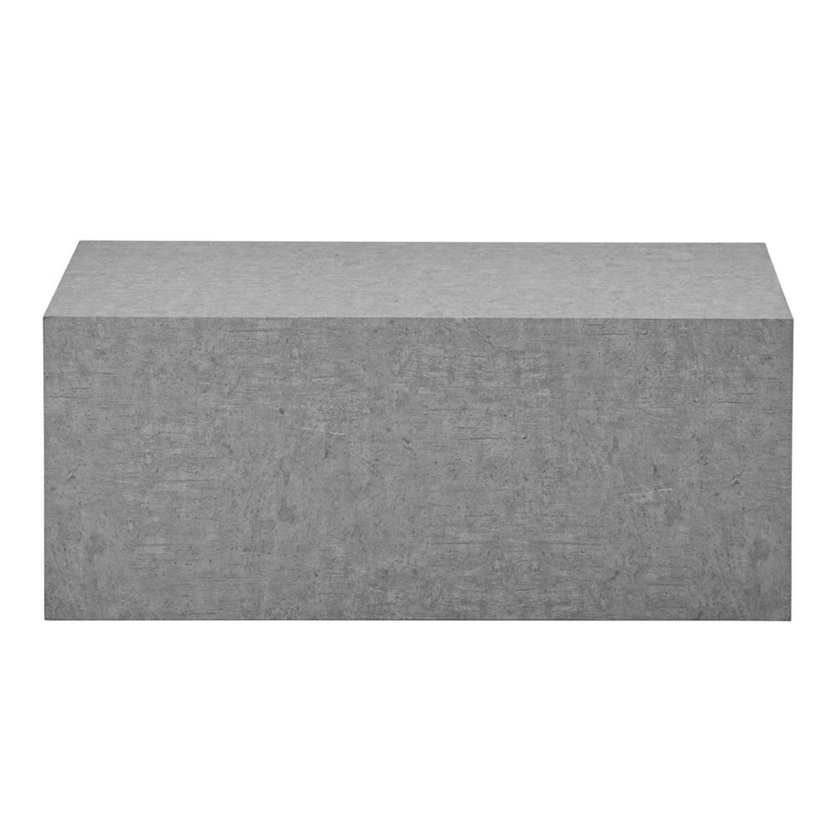 COUCHTISCH AMIRI L - Farbe: Grau, Größe: 95 x 40 x 50 cm - Grau, Holzwerkstoff/Textil (40/95/50cm) - Home Deluxe