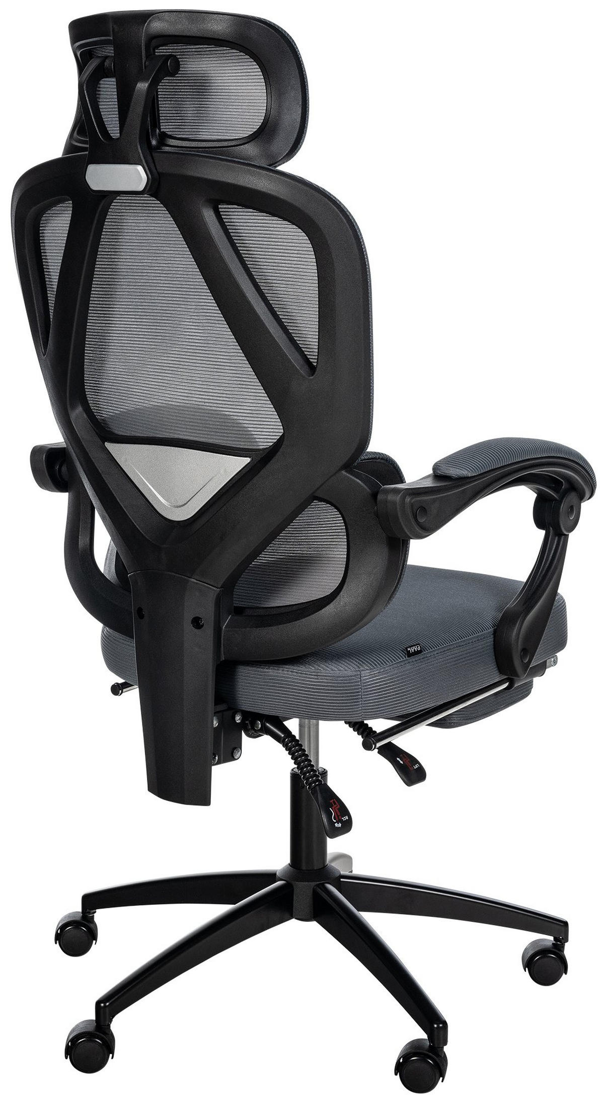DREHSTUHL Stoff Dunkelgrau - Dunkelgrau/Schwarz, Kunststoff/Textil (61/135/69cm) - CLP