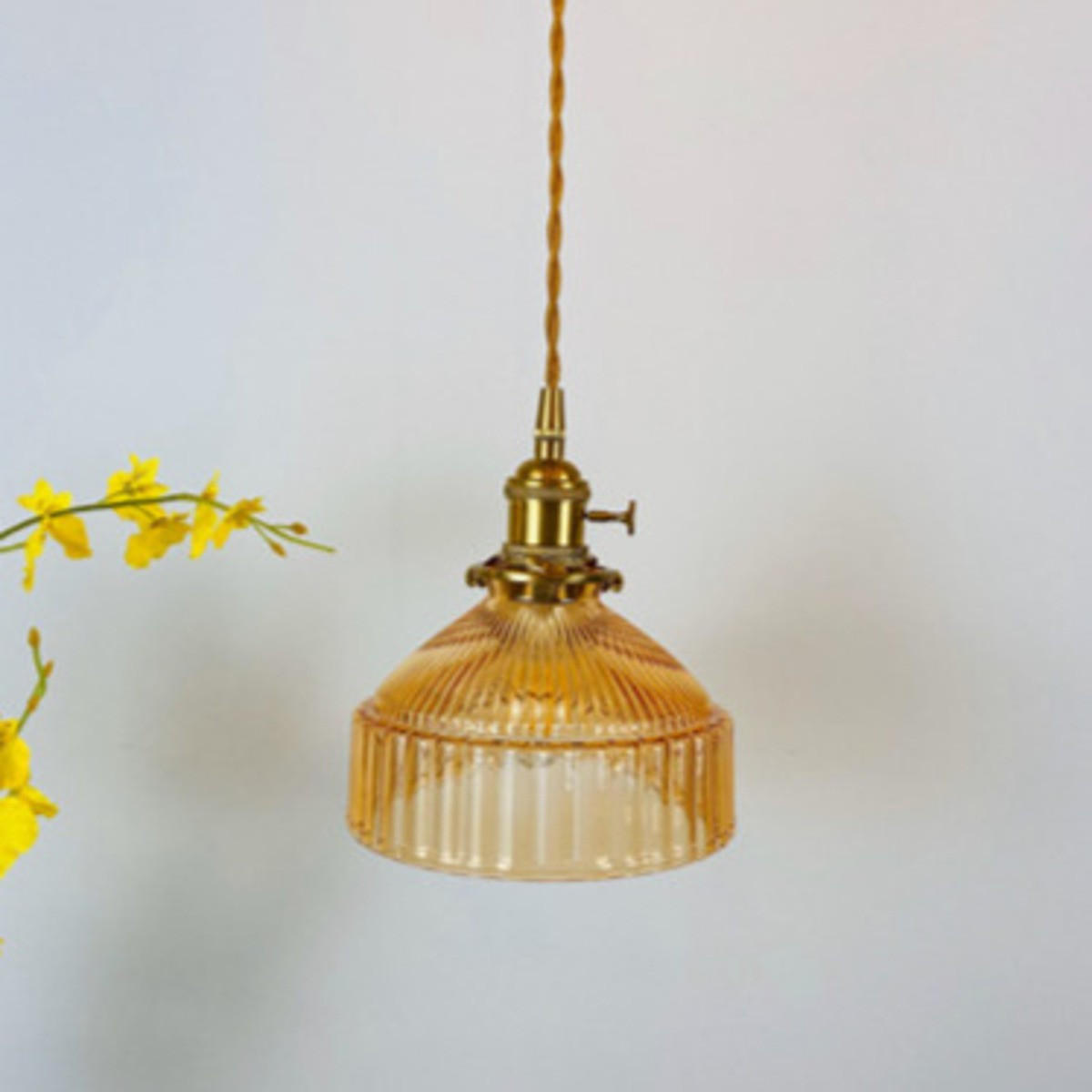 LED-HÄNGELEUCHTE Bernsteinfarben 4W 18/18/20-150 cm - Bernsteinfarben, Glas (18/18/20cm) - Authentics