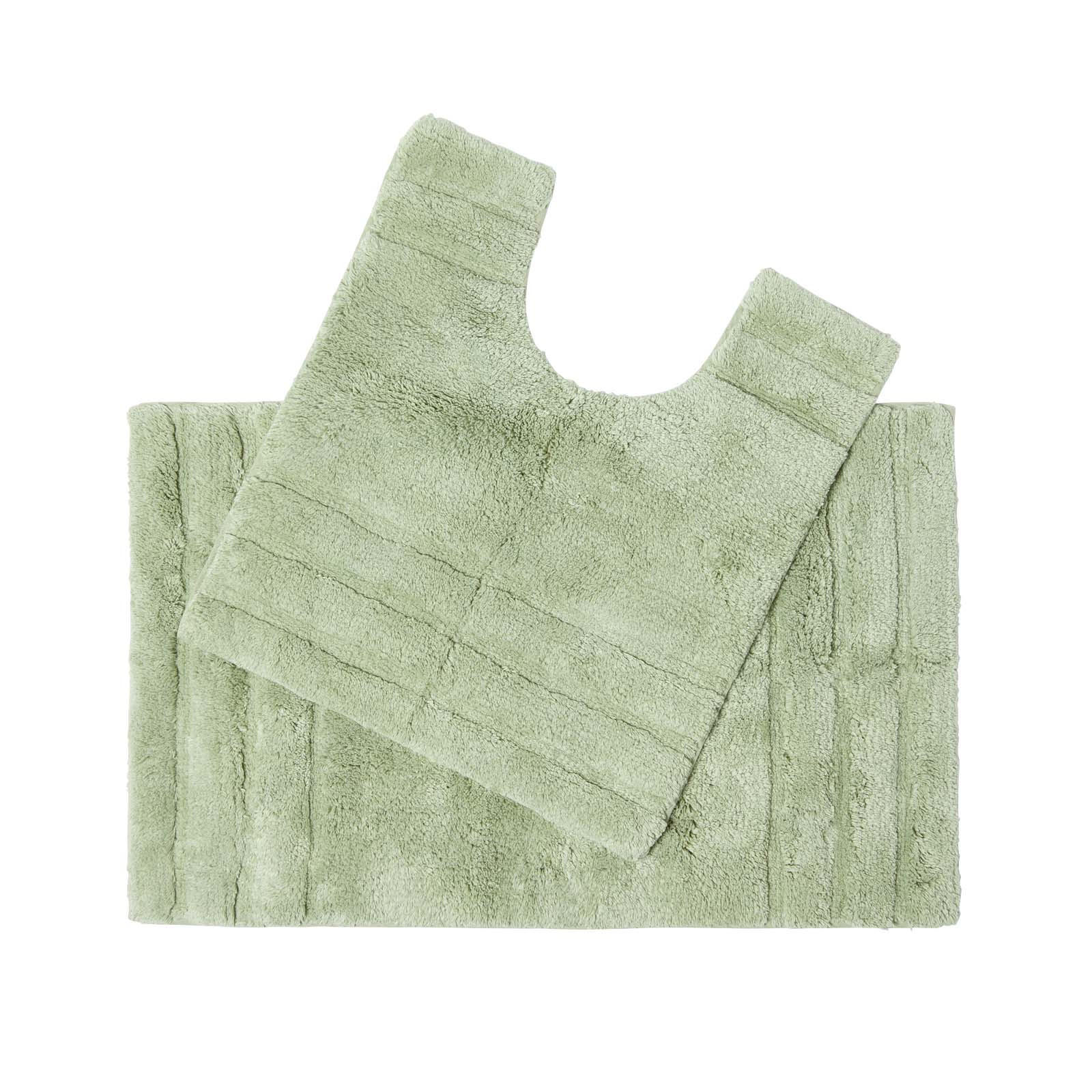 BADGARNITUR Spa Supreme 2-teilig, Baumwolle - Salbeigrün, Textil (50/80cm) - Homescapes