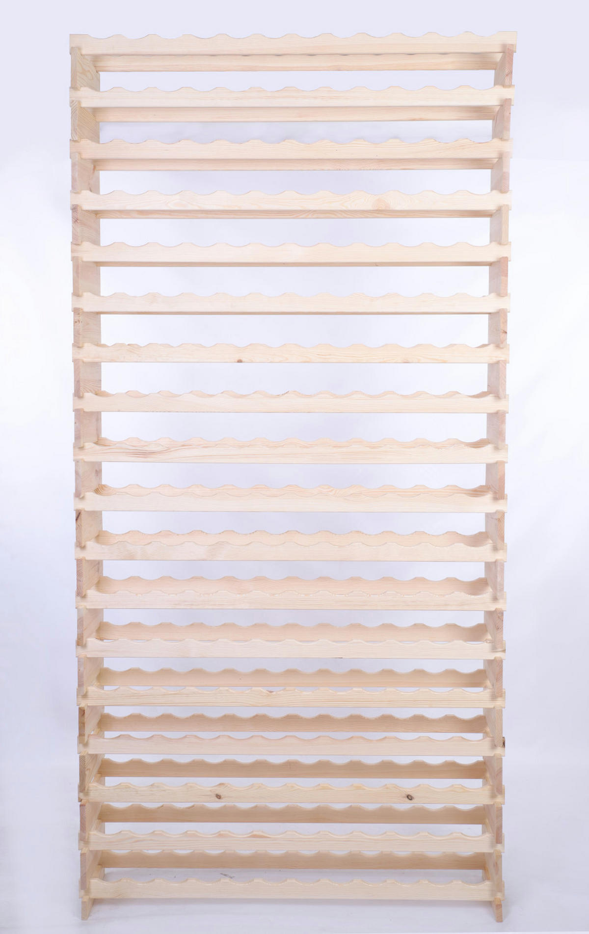 WEINREGAL VINOTECA FLEX PRO HxBxT 247x123x28cm 216 Flaschen auf 18 Ebenen Natur unbehandelt - Naturfarben, Holz (123/247/28cm) - PROREGAL