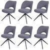 ESSZIMMERSTUHL Grau 6er-Set - Grau, Textil (54/84/60cm) - MCW
