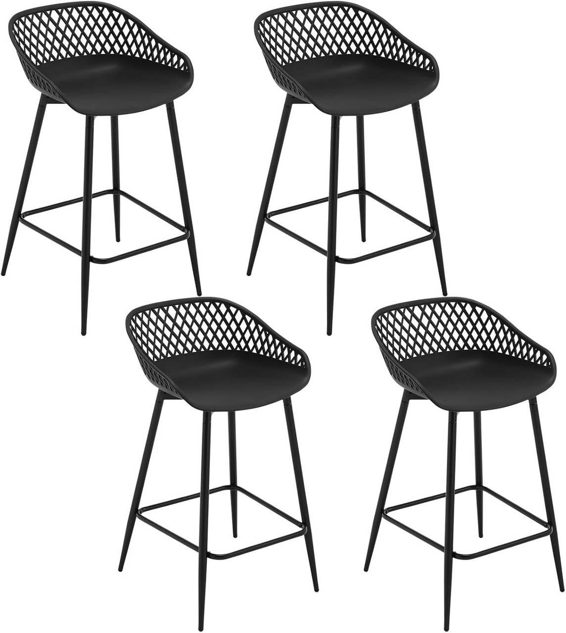 Woltu Barhocker Schwarz 44x84.5x47 cm