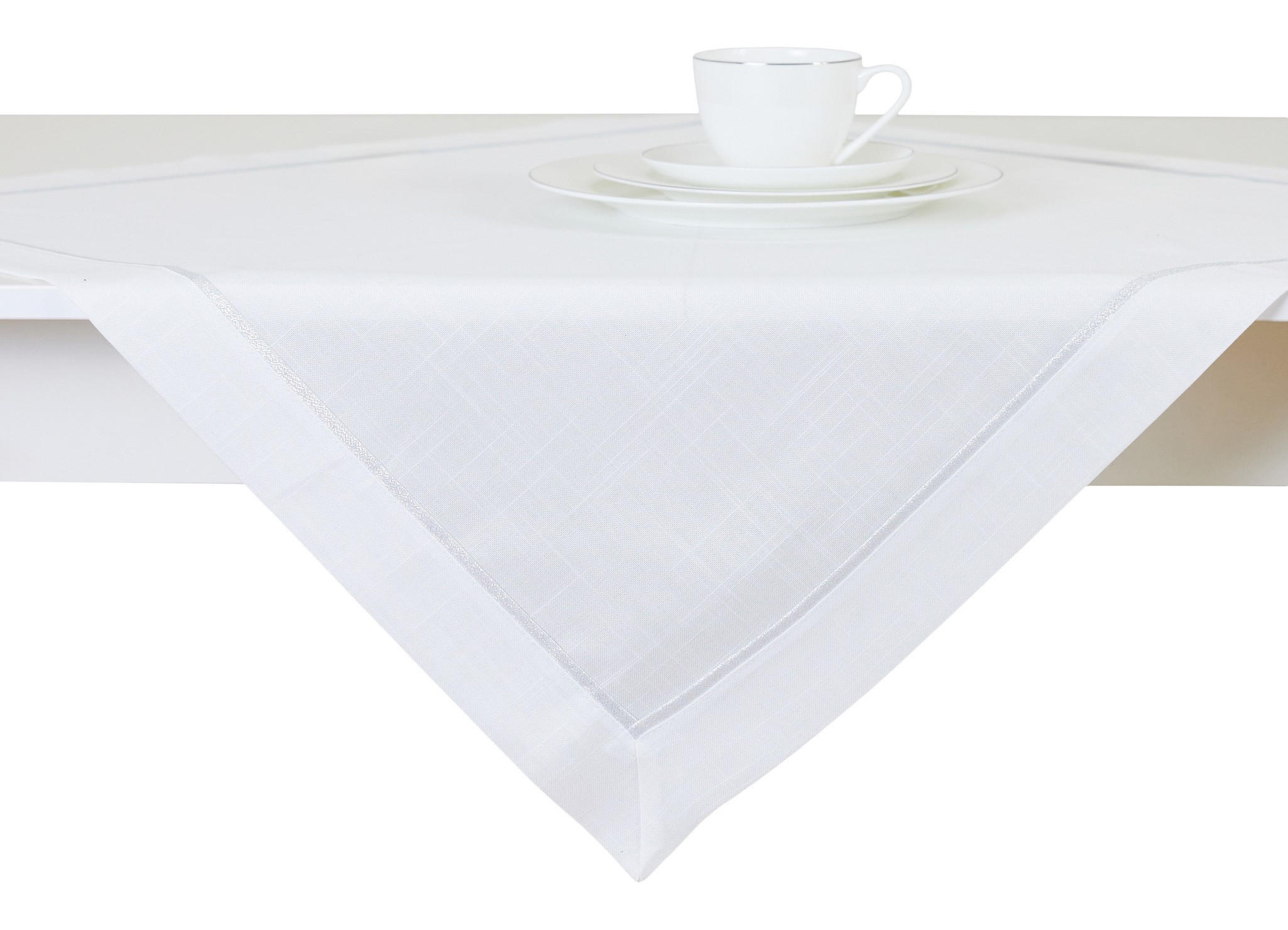 TISCHTUCH Tideno - Silberfarben, Textil (80/80/1cm) - home&you