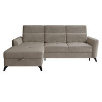 ECKSOFA Talia, Seite: Links LC-2R - Hellbraun/Schwarz, Holz/Kunststoff (238/167cm) - MIRJAN24