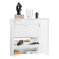 SCHUHSCHRANK Weiß - Weiß, Holzwerkstoff (120/111/26cm) - SoBuy