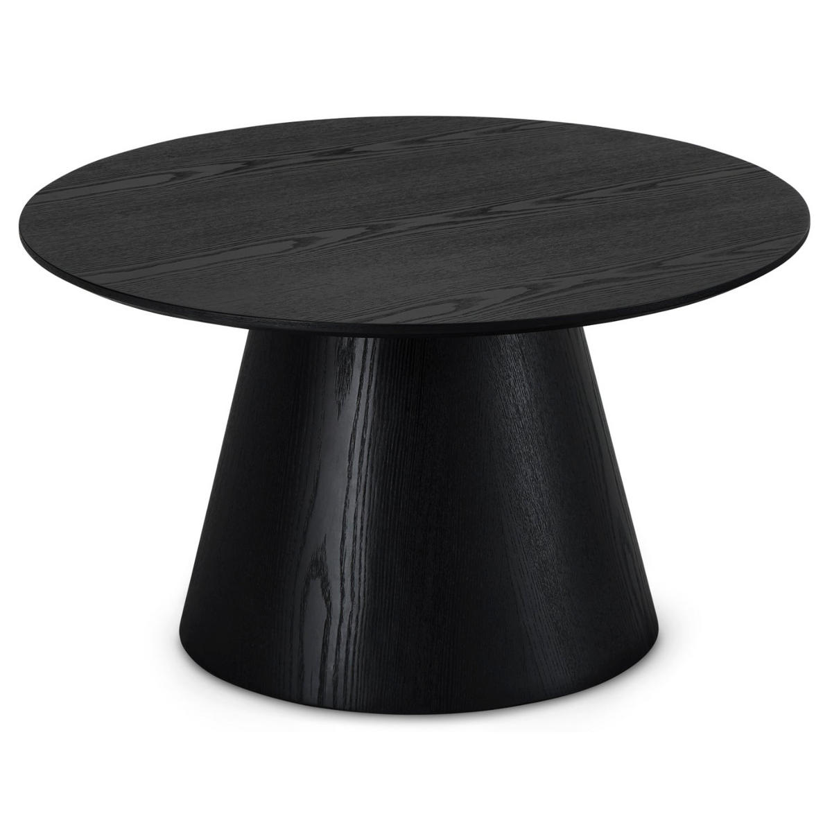 COUCHTISCH rund Schwarz 80/80/45 cm - Schwarz, Holz (80/80/45cm) - Furnhouse
