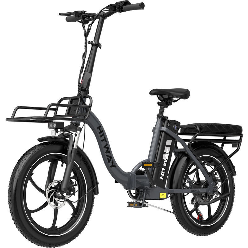E-BIKE Klapprad BK6SL1 20*3,0 Zoll 36V15,6Ah Akku bis zu 150km Reichweite, 7 Gang - Grau, Metall (38cm) - HITWAY