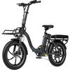 E-BIKE Klapprad BK6SL1 20*3,0 Zoll 36V15,6Ah Akku bis zu 150km Reichweite, 7 Gang - Grau, Metall (38cm) - HITWAY