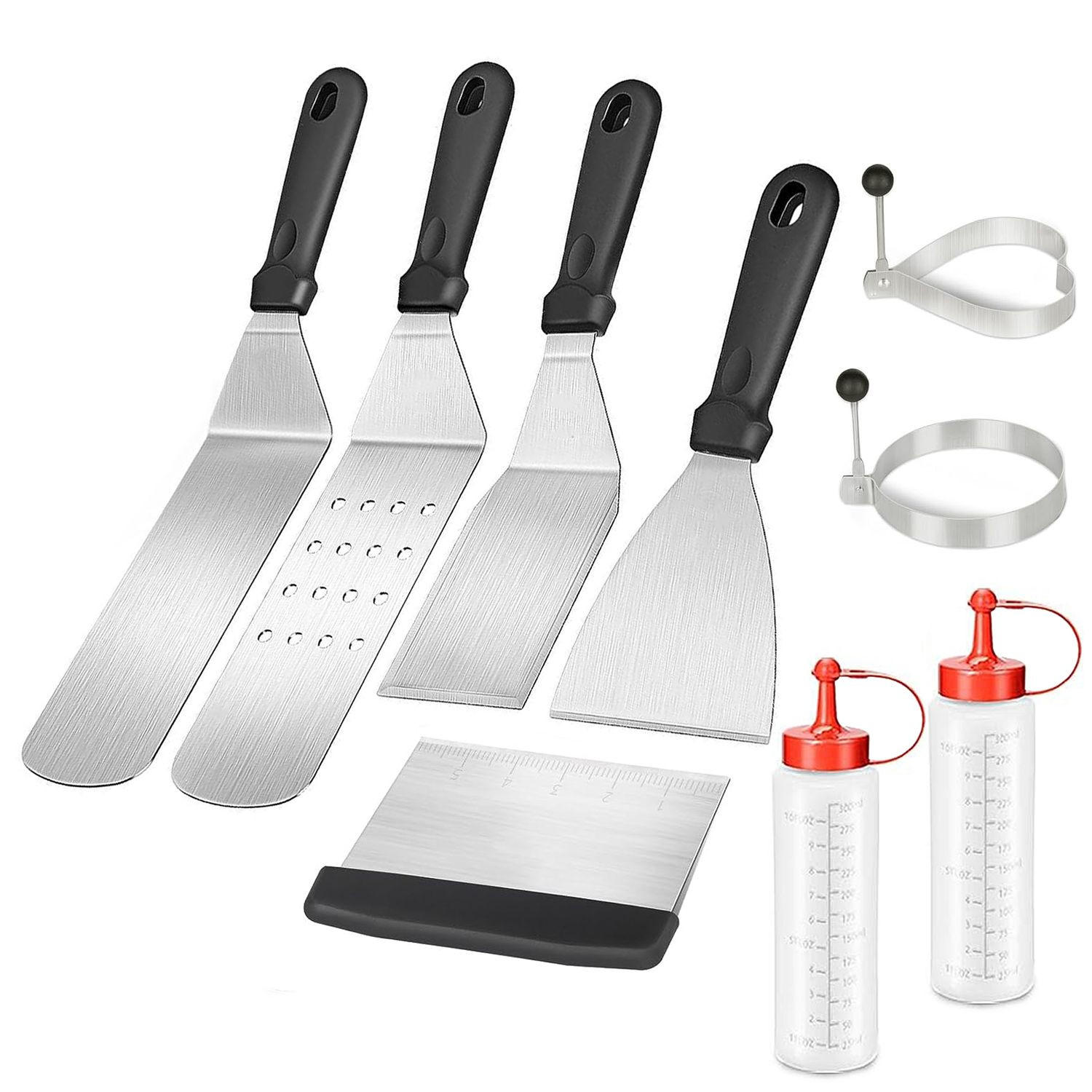 GRILLBESTECK-SET aus Edelstahl (9tlg-Set) - Silberfarben, Metall (37cm)