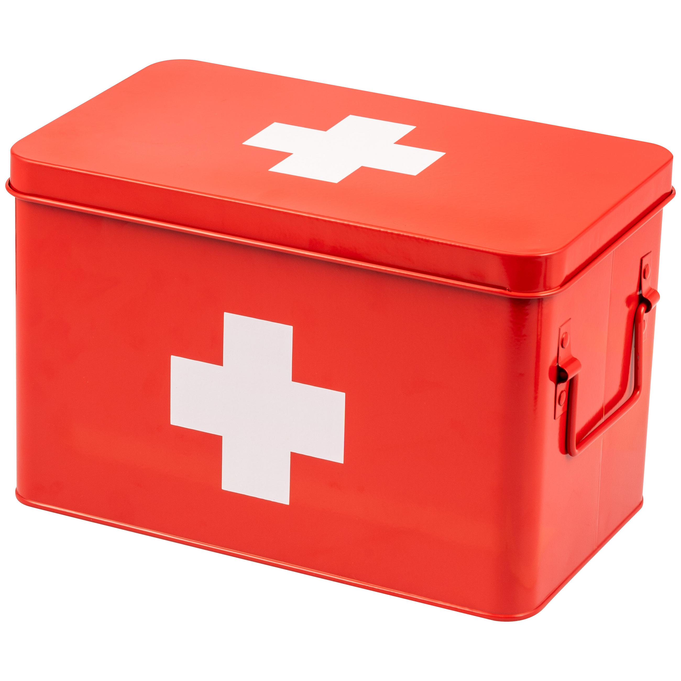 MEDIZINBOX, rot, Metall - Rot, Metall (32.5/20.5/20cm) - eluno