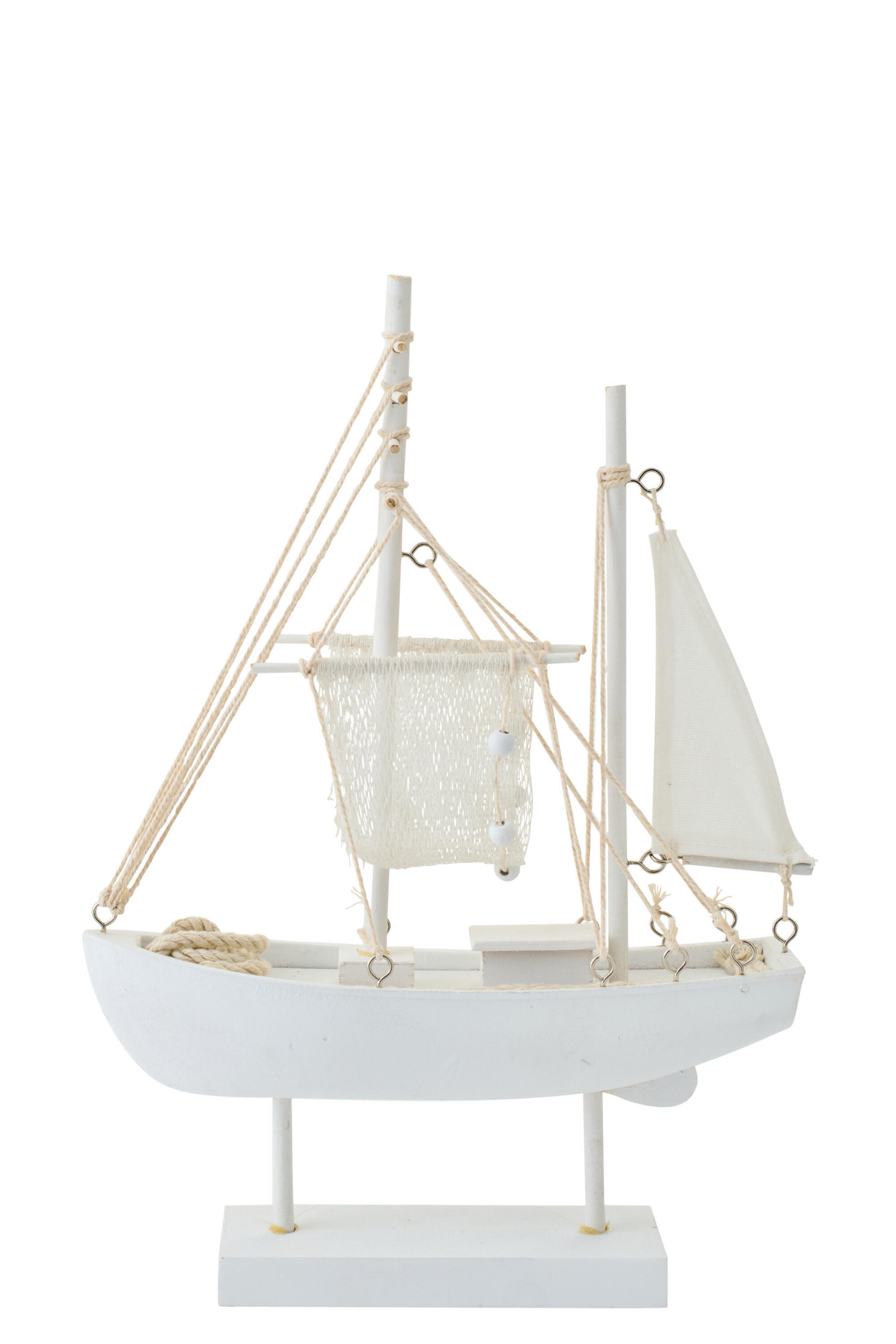 DEKOOBJEKT BOOT - Weiß, Holz (8/41/28.5cm) - J-Line