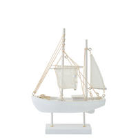 DEKOOBJEKT BOOT - Weiß, Holz (8/41/28.5cm) - J-Line