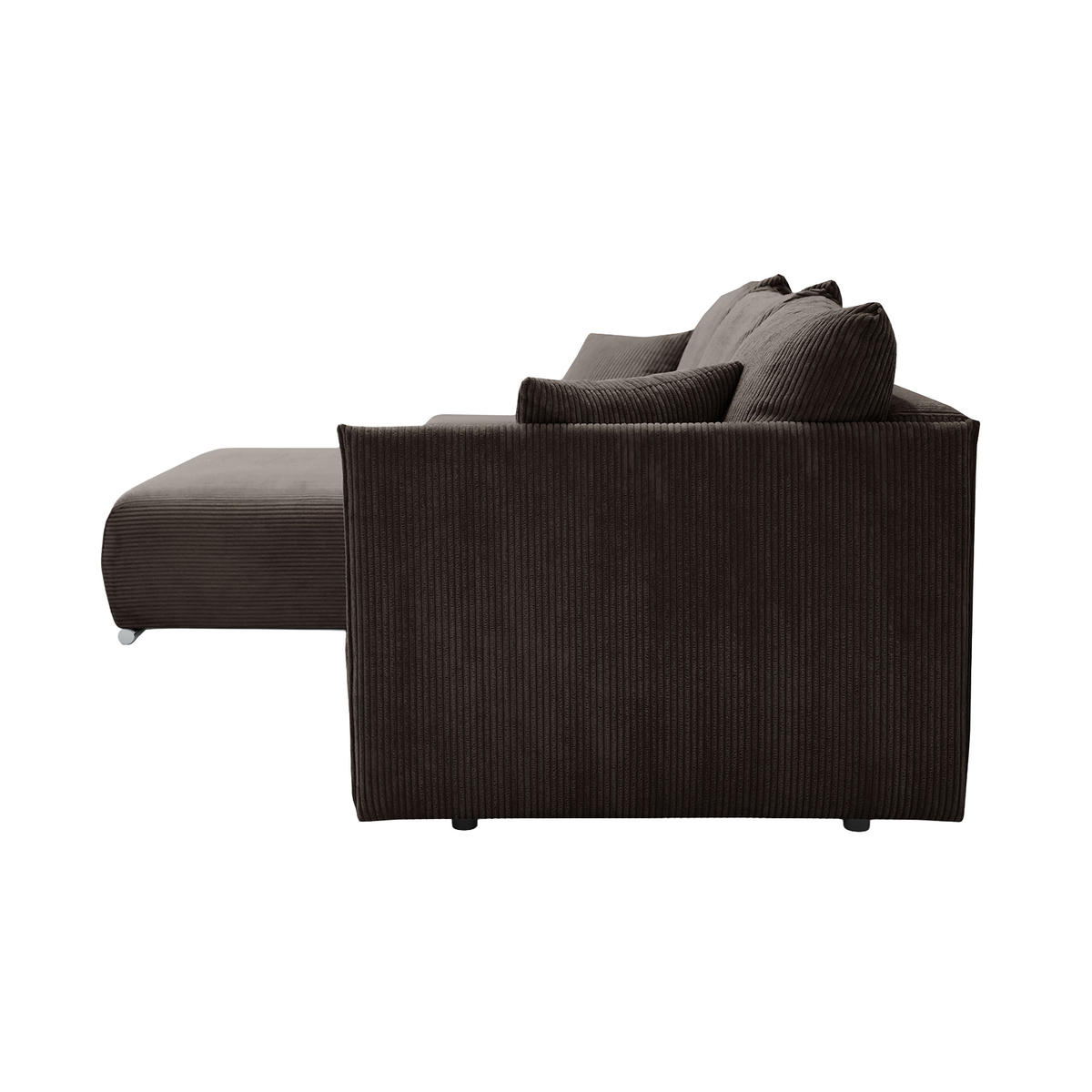 ECKSOFA TRAWANGA L mit Schlaffunktion, Bronze - Braun, Textil (246/188cm) - Fedve