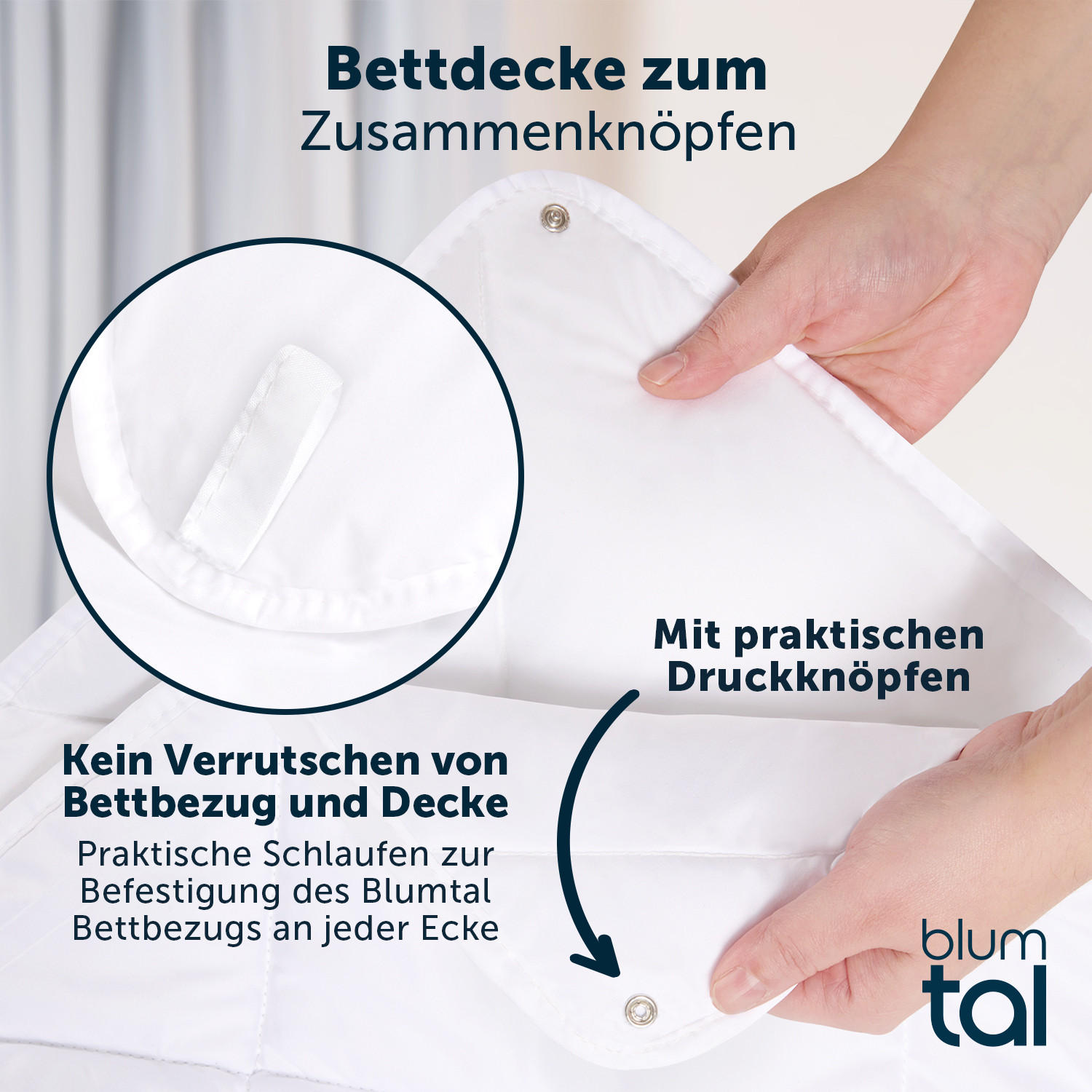 VIERJAHRESZEITENDECKE 135/200 cm - Weiß, Textil (135/200cm) - Blumtal