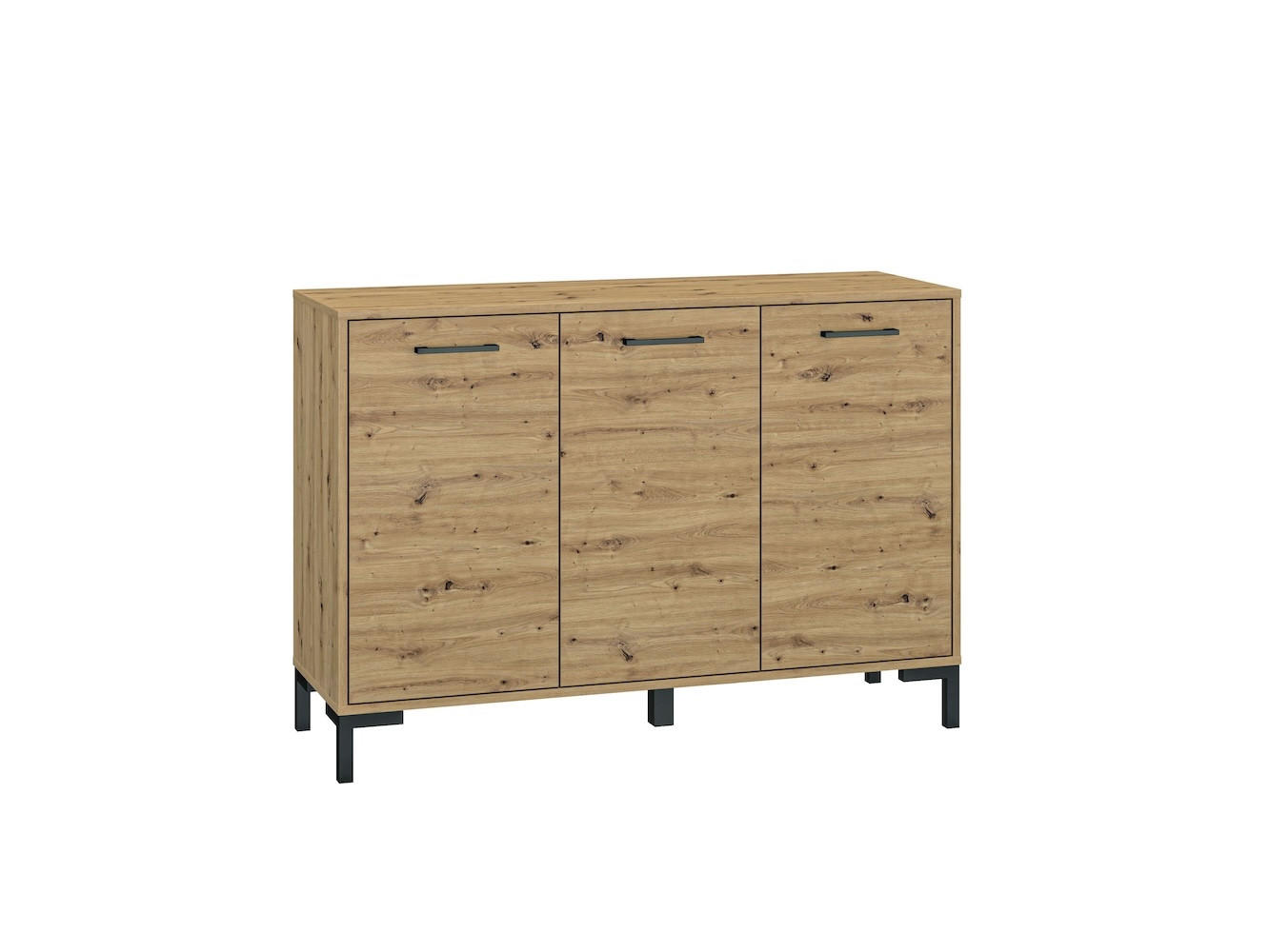 KOMMODE Nevio Artisan Eiche 120 / 41 / 83 cm - Eiche Artisan/Braun, Holz/Holzwerkstoff (120/83/41cm) - Feldmann-Wohnen