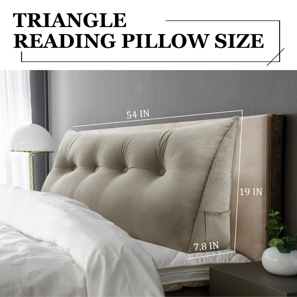 RÜCKENKISSEN für Bett Samt Beige 140 cm - Beige, Textil (50/140cm) - Vercart