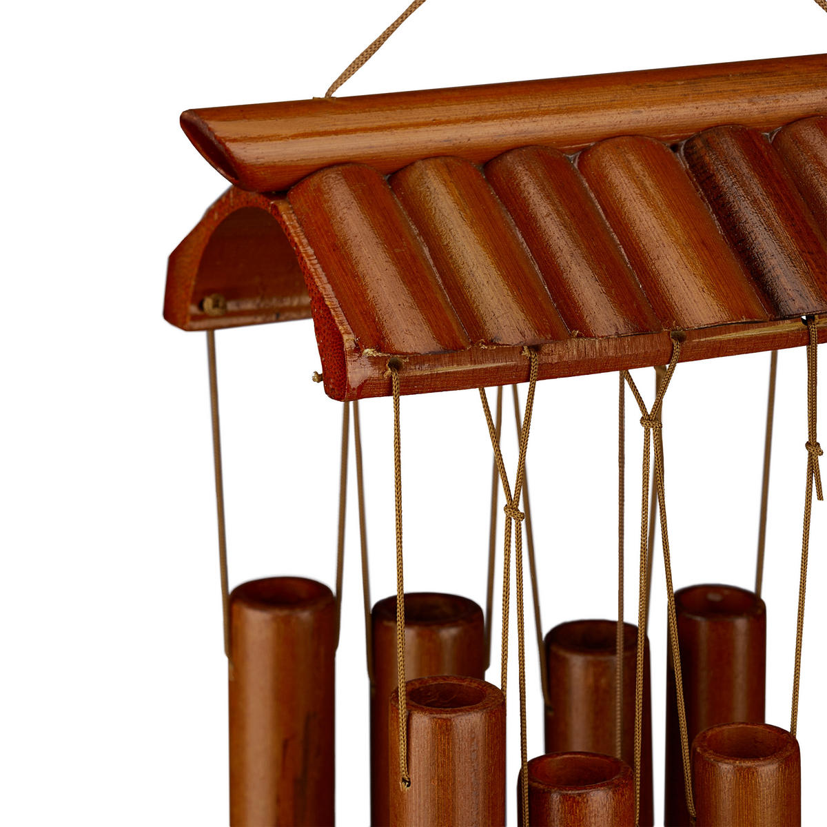 WINDSPIEL - Braun, Holz (8/15/62cm) - Relaxdays