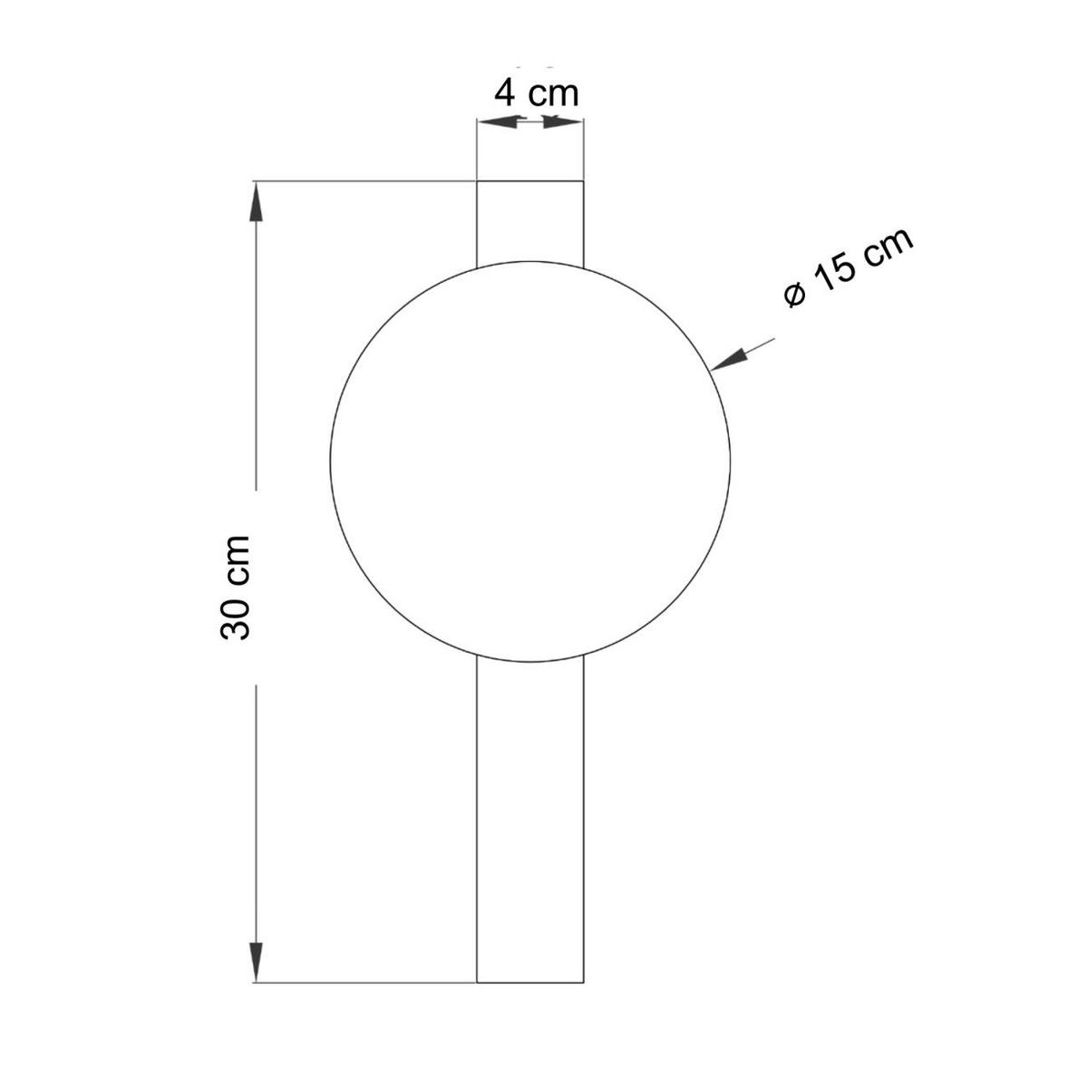WANDLEUCHTE Noava, Messing und Weiß, 30cm - Messingfarben, Glas (4/30/18cm) - KOSILUM