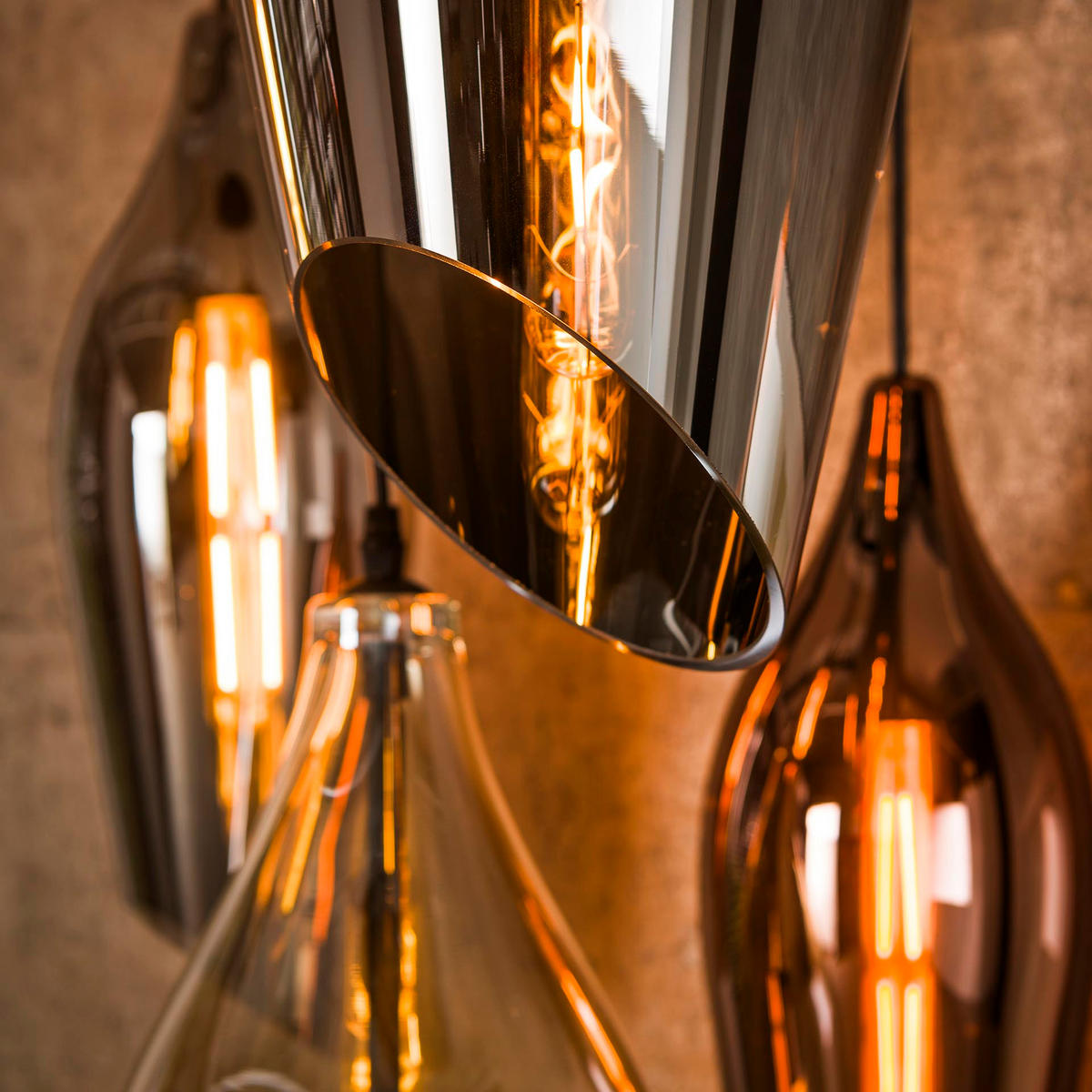 HÄNGELEUCHTE Cocoon Schwarz 60/60/ 180 cm - Schwarz, Glas (60/60/180cm) - Hoyz Collection