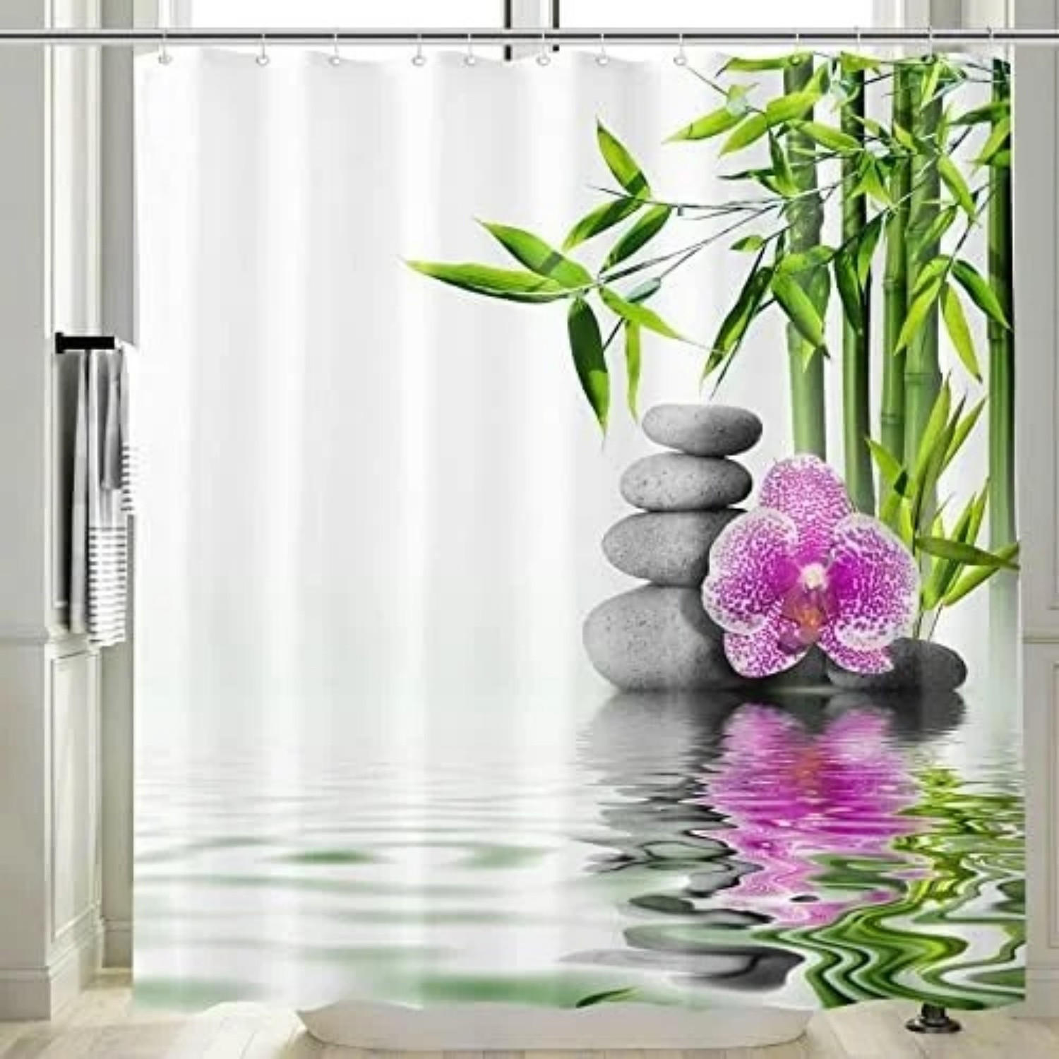 Mcboson Duschvorhang Weiß 200x180 cm