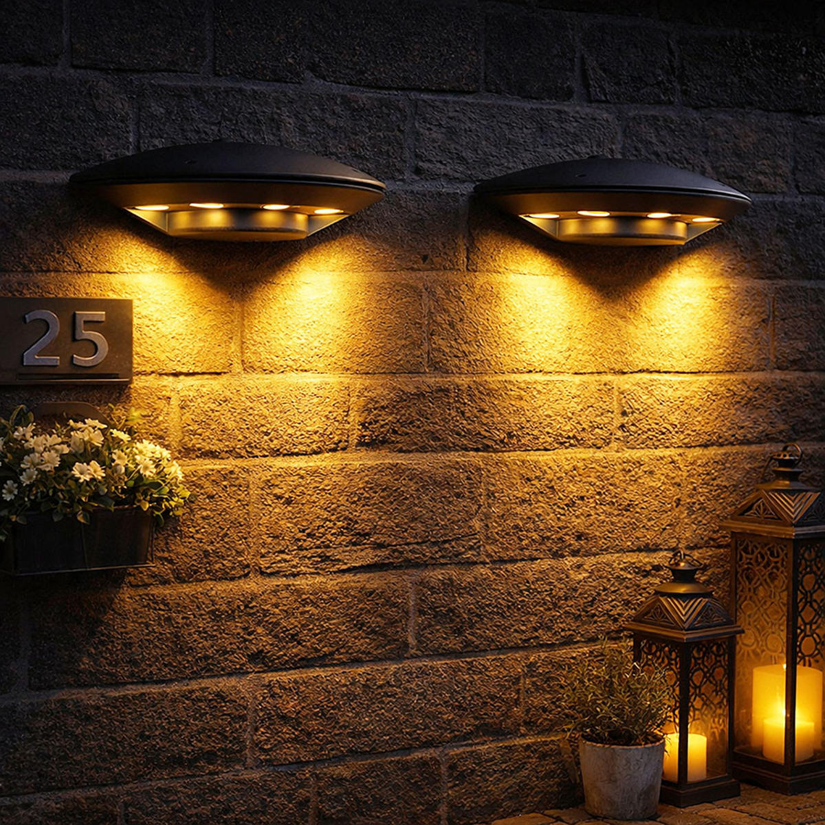 LED AUSSEN-WANDLEUCHTE ALU Anthrazit - Anthrazit, Metall (24.5/6.6/12.5cm) - Globo Lighting