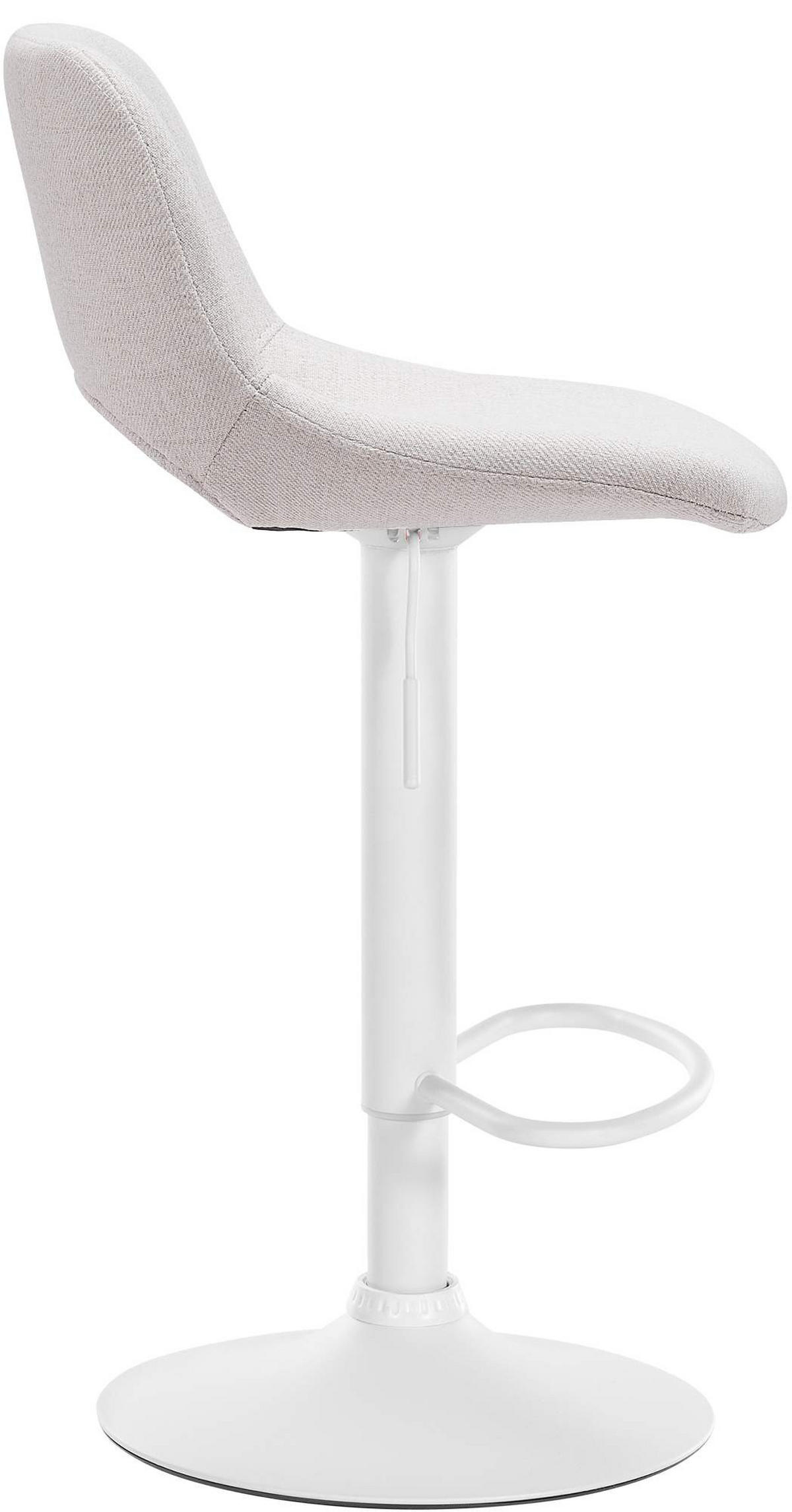 BARHOCKER 2er Set Stoff creme - Creme/Weiß, Textil/Metall (42/86/46cm) - CLP