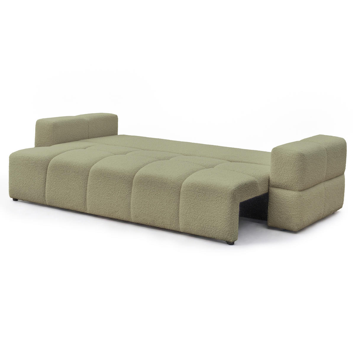 SCHLAFSOFA BUENO mit Bettkasten Grün - Grün, Holzwerkstoff/Kunststoff (245/85/93cm) - Idohome