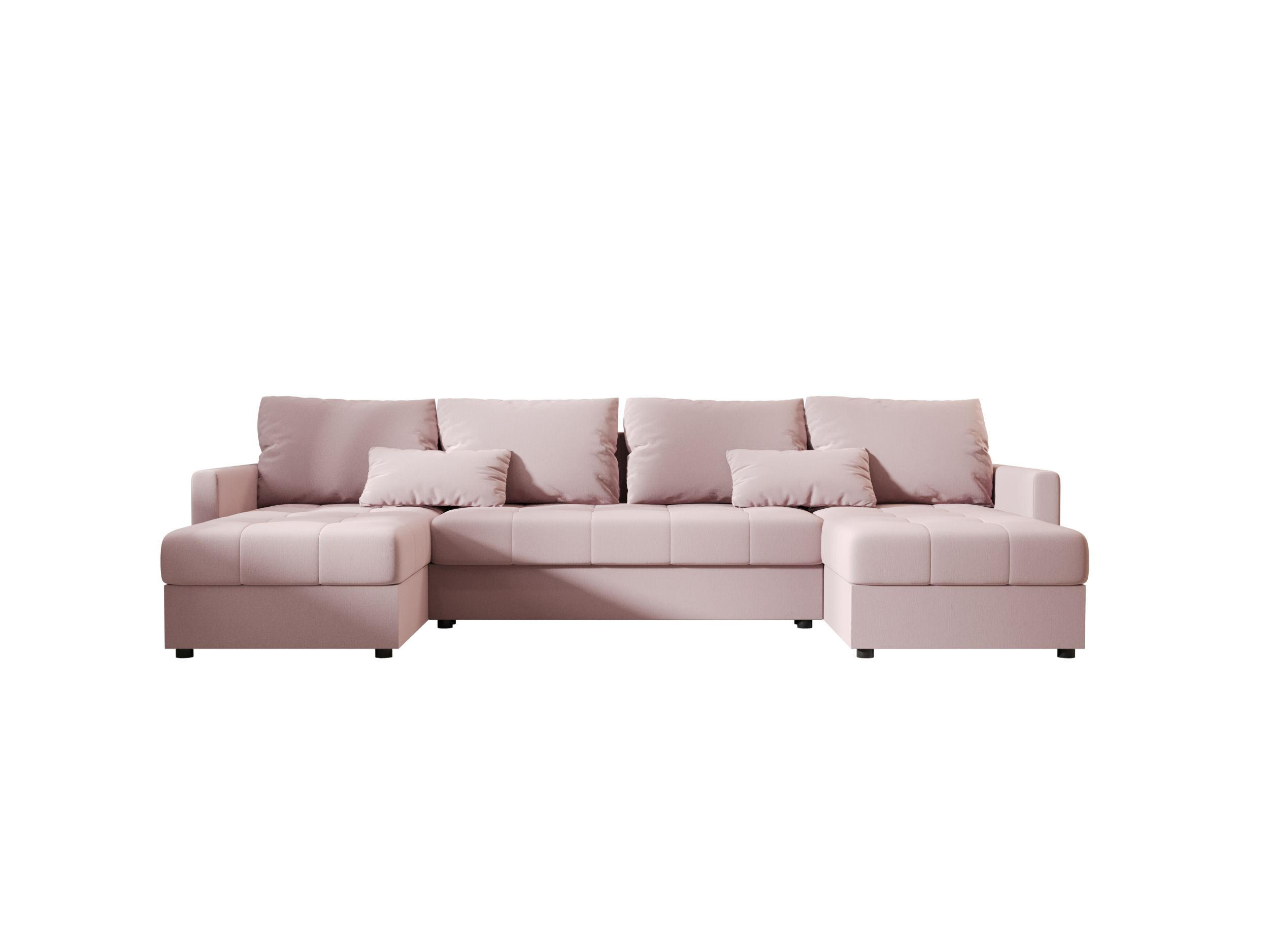 ECKSOFA MOS U BIS Cosmic 14 mit Schlaffunktion - Rosa, Textil (285/85/140cm) - Bedante