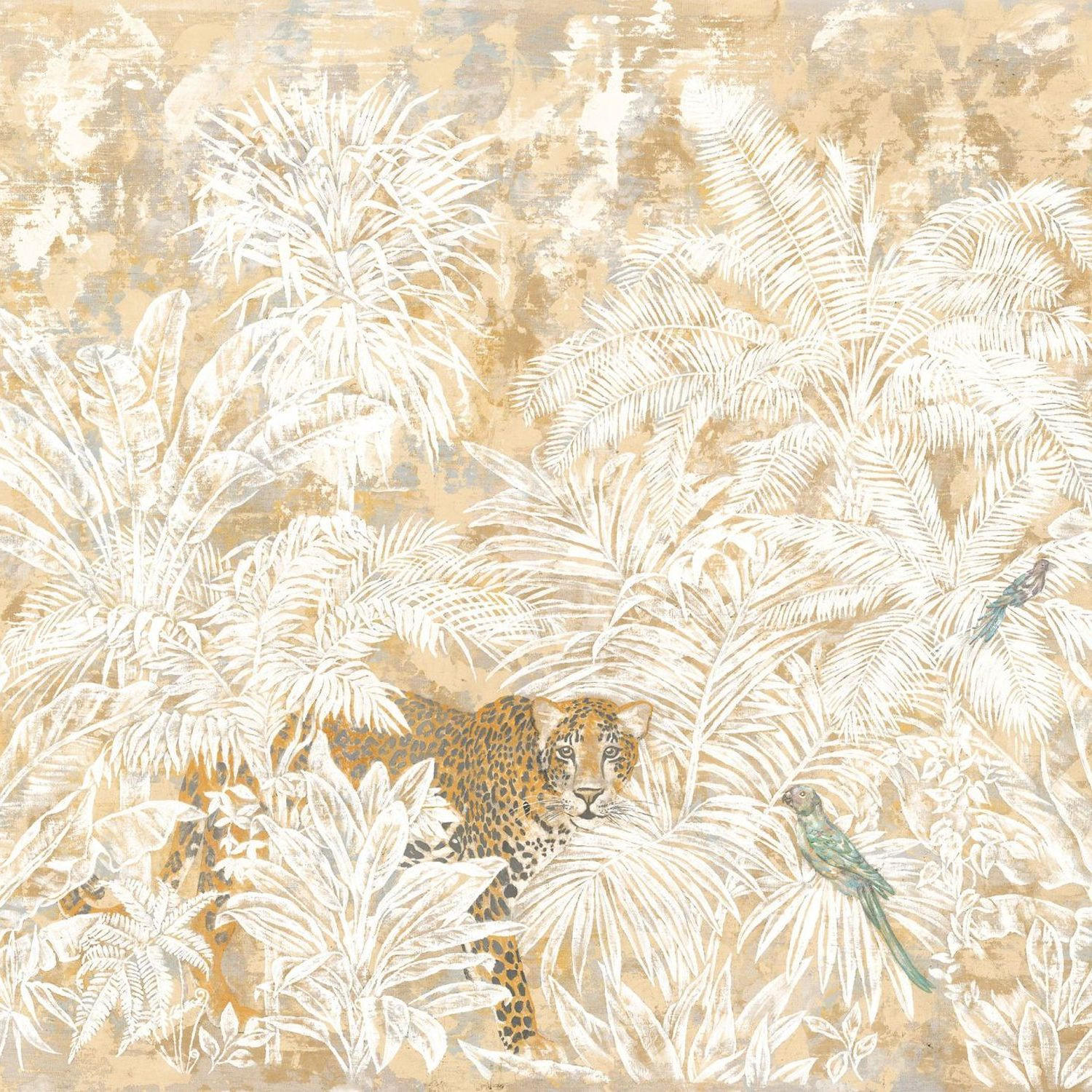 FOTOTAPETE Dschungel 300 x 280 cm - Beige, Papier (300/280cm) - Sanders & Sanders