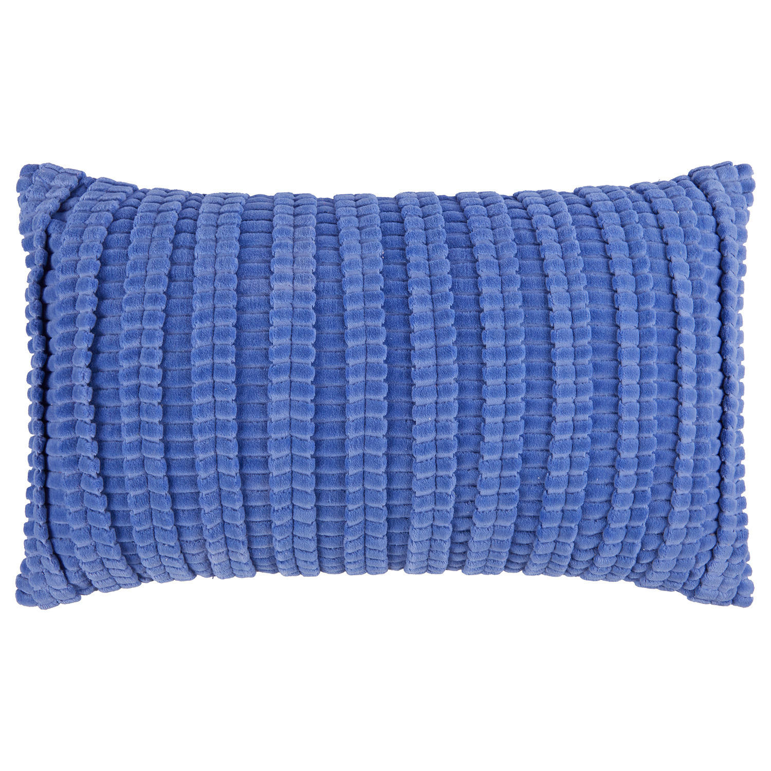 KISSEN Ripped Velvet - Blau, Textil (50/30cm) - Butlers